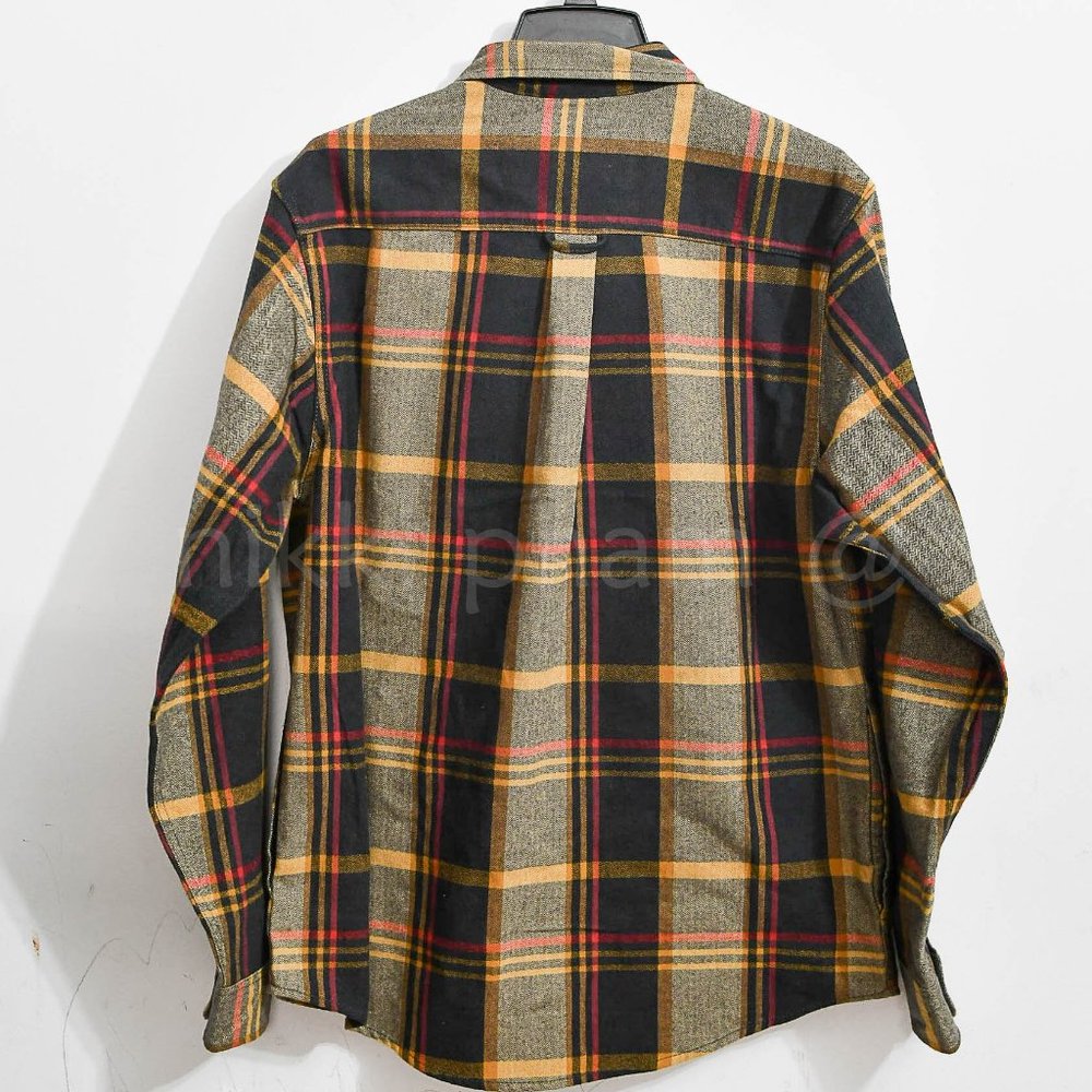 NWT ORVIS Heavy Weight Flannel Men's Hand Pockets Long Sleeve in Brown - Picture 4 of 5